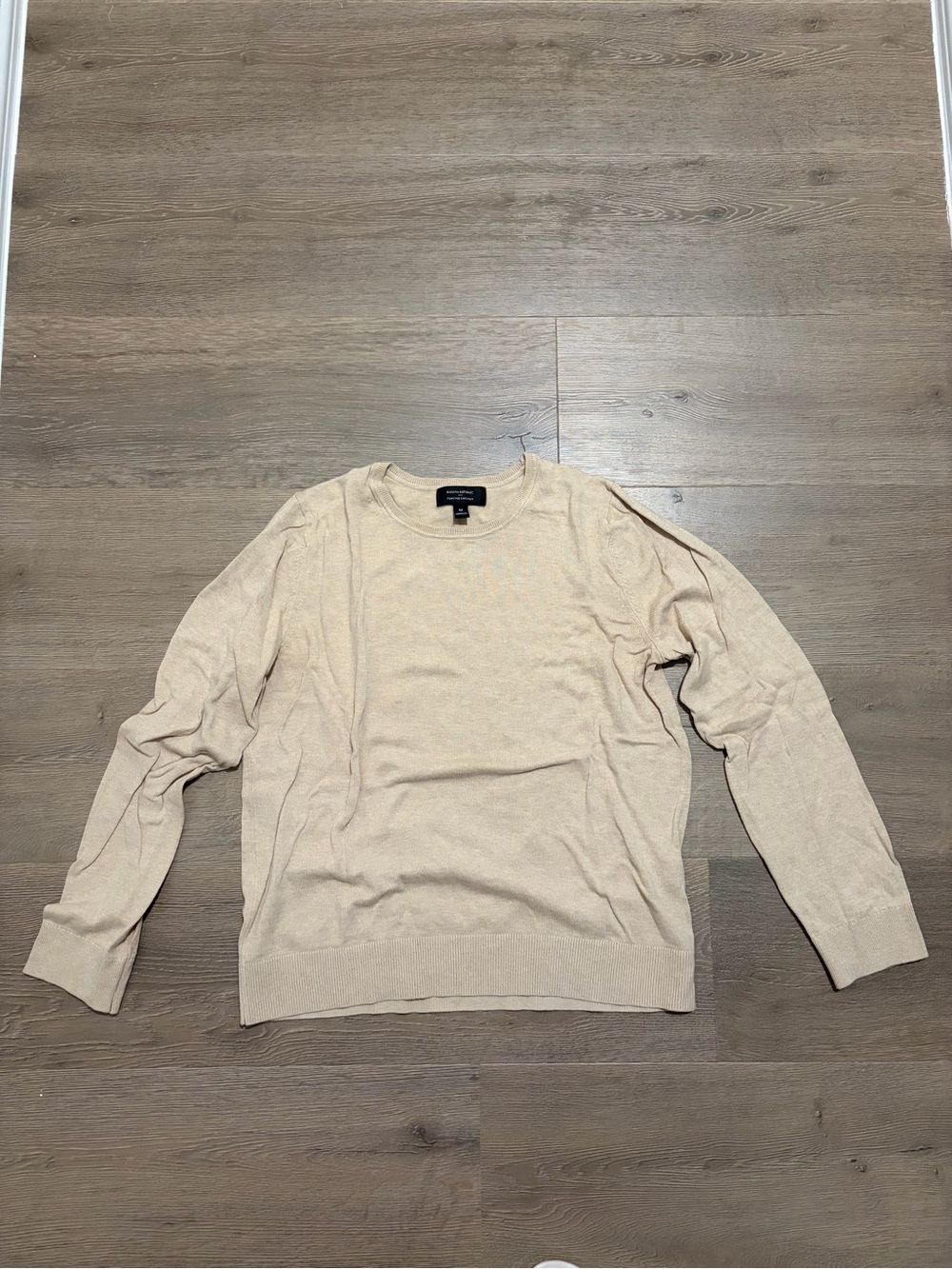 women’s Crewneck Sweater in Beige - Classic Lightweight Knit